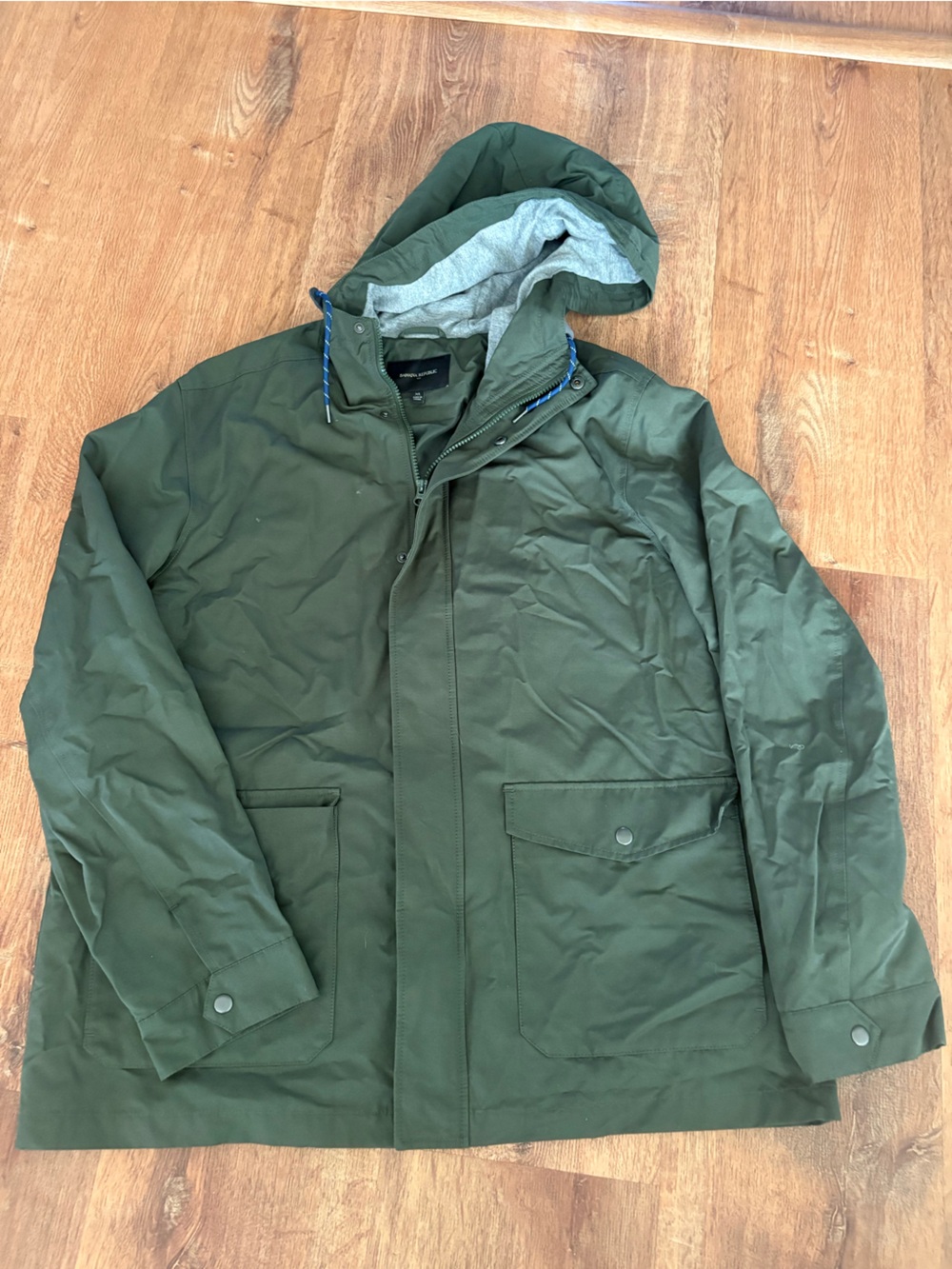 Men's Banana Republic Hooded Parka Jacket - Olive Green
